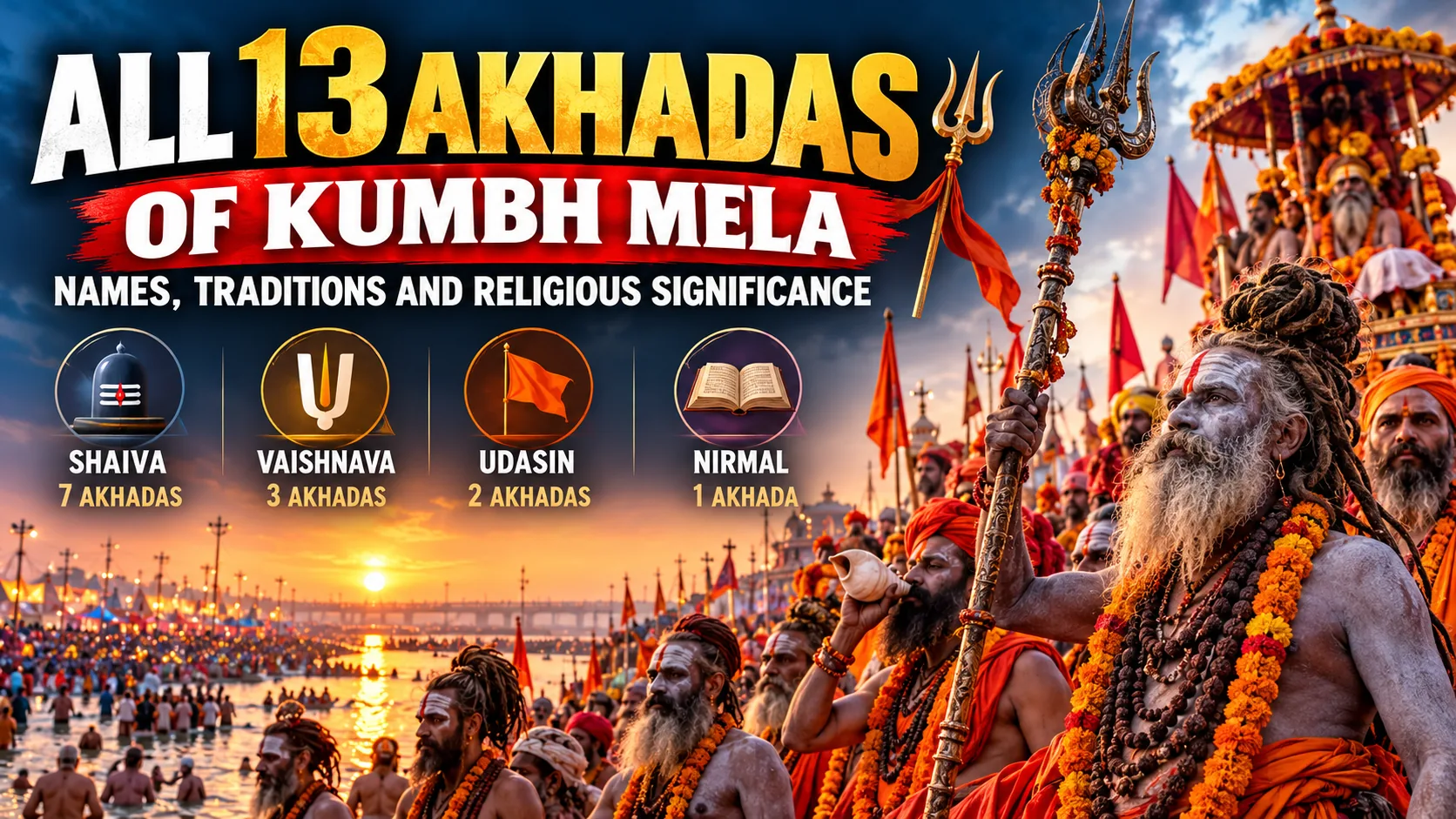 All 13 Akhadas of Kumbh Mela: Names, Traditions and Religious Significance