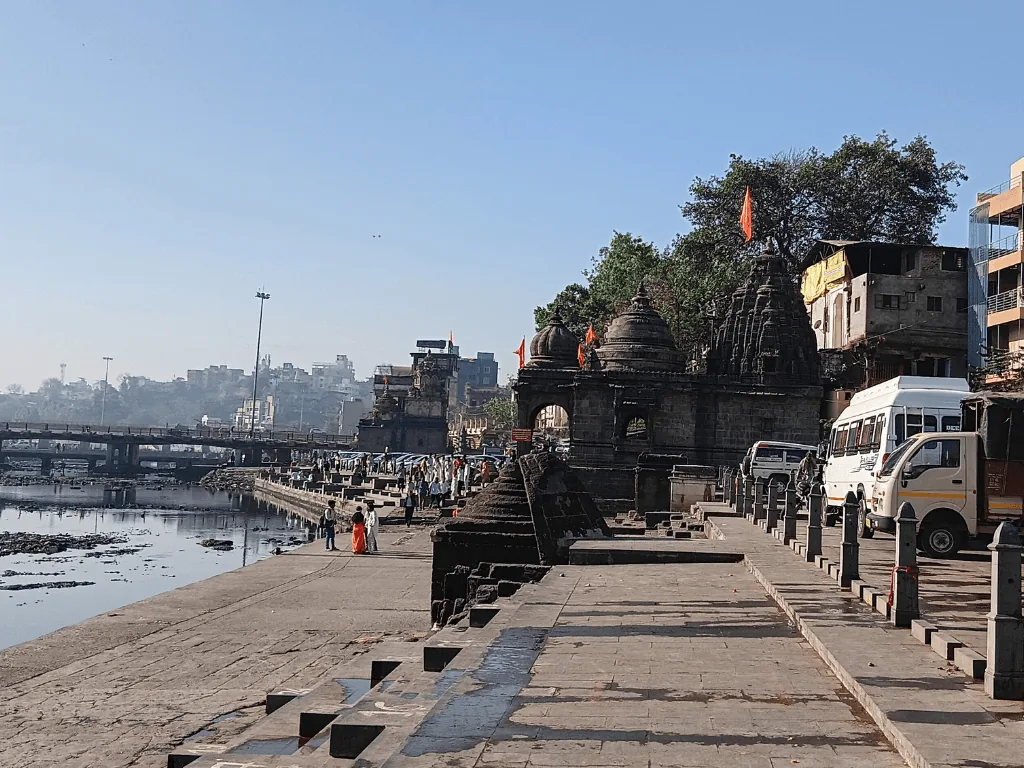 Ancient Temple Ghats Along The River