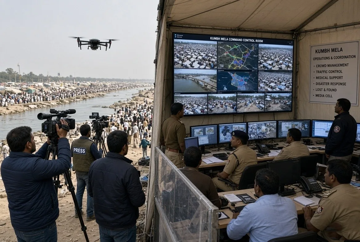 Media coverage  drone monitoring  control rooms
