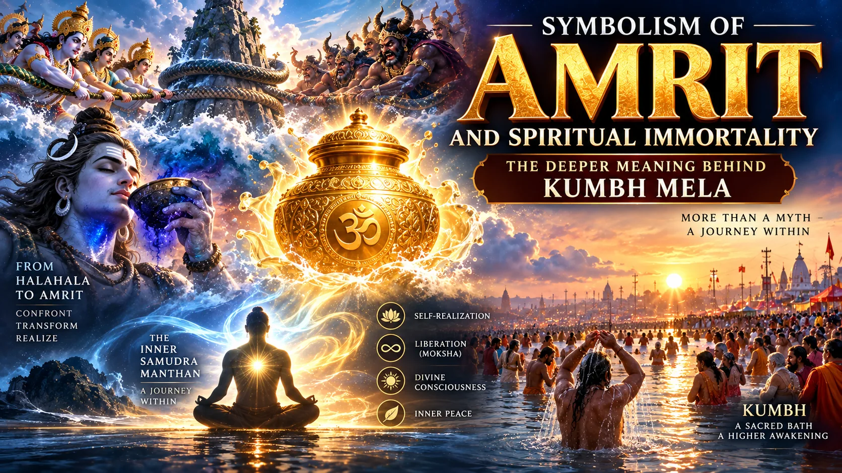 Symbolism of Amrit and Spiritual Immortality: The Deeper Meaning Behind Kumbh Mela