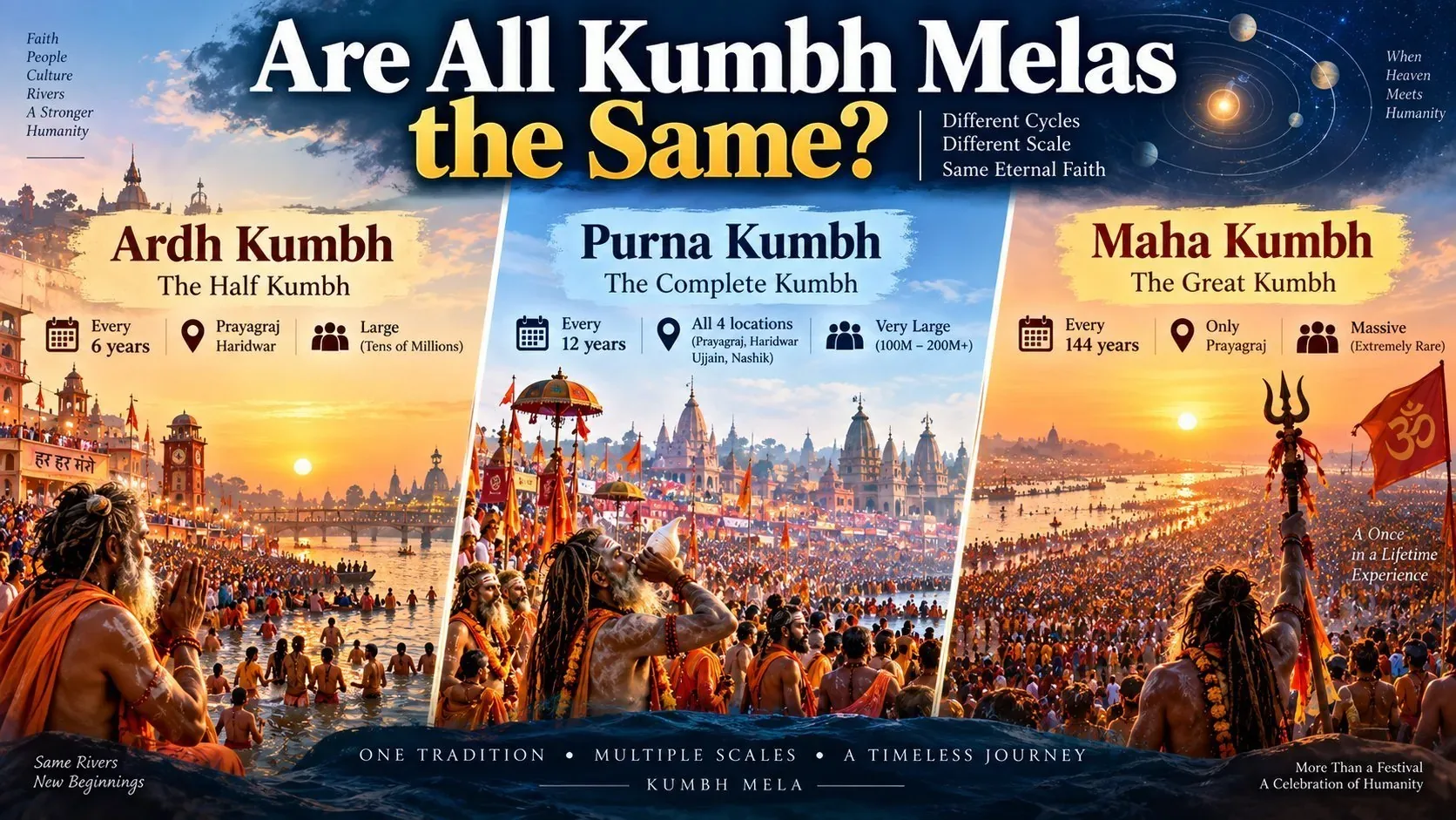 Types of Kumbh Mela: Ardh, Purna & Maha Kumbh Explained